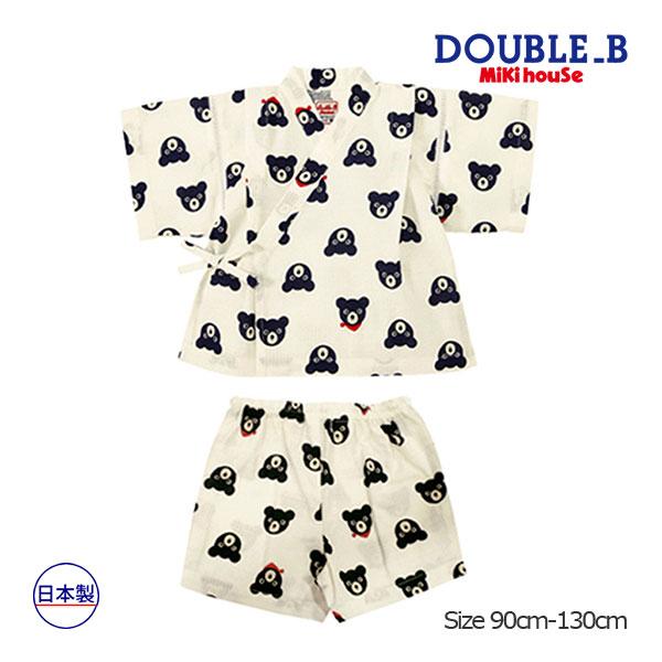 ●30%OFFセール●ミキハウス　ダブルビー　mikihouse　甚平スーツ　Bくん総柄　セットアッ...