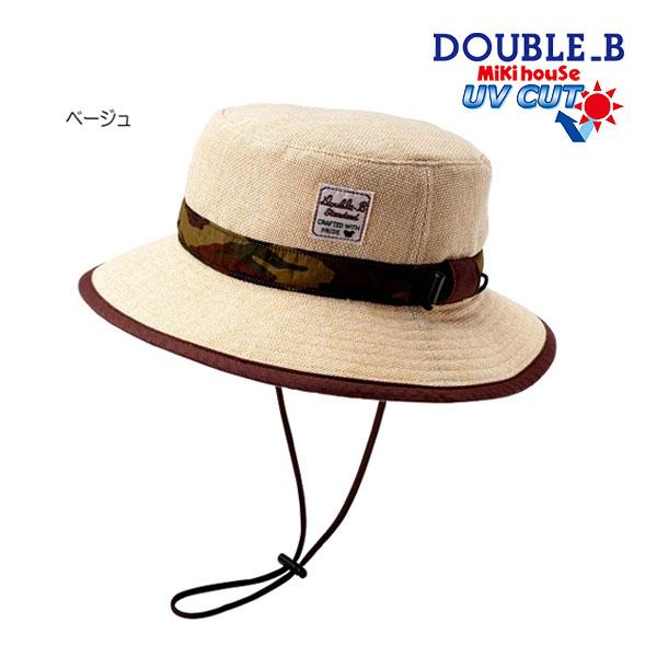 ●30％OFFセール●ミキハウス　ダブルビー　mikihouse　日除け付き　ハット　帽子  ( 4...