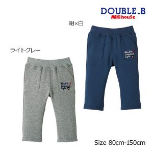 新品 未使用DOUBLE.B デニムパンツ ミキハウス ズボン ロンT白 140 MIKI HOUSE（ミキハウス） ○取り寄せ商品○ チェック パンツ 長ズボン