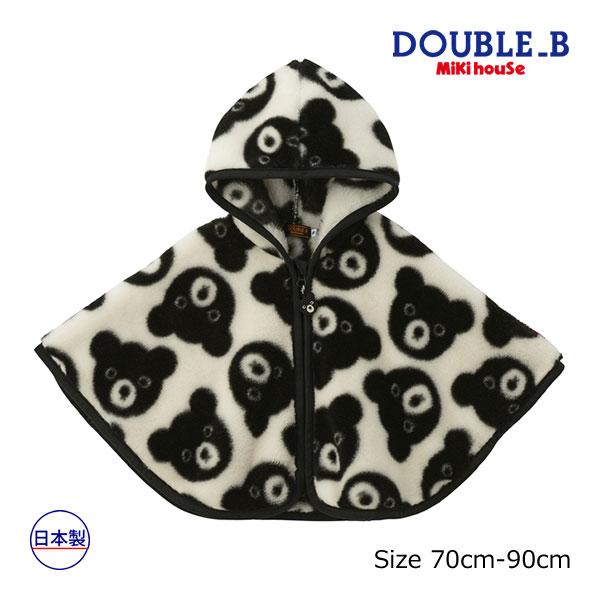 ●取り寄せ商品●ミキハウス　ダブルビー　mikihouse　Bくん　くま　総柄　マント（フリー（70...