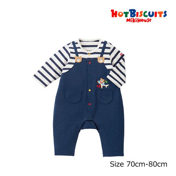 ●取り寄せ商品●ミキハウス　ホットビスケッツ　mikihouse　オーバーオール風　カバーオール(7...