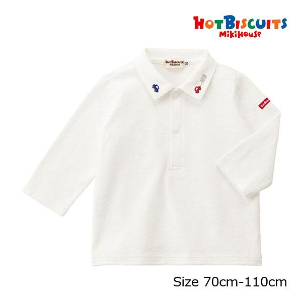 ミキハウス正規販売店/ミキハウス　ホットビスケッツ　mikihouse　長袖　ポロシャツ(70cm・...