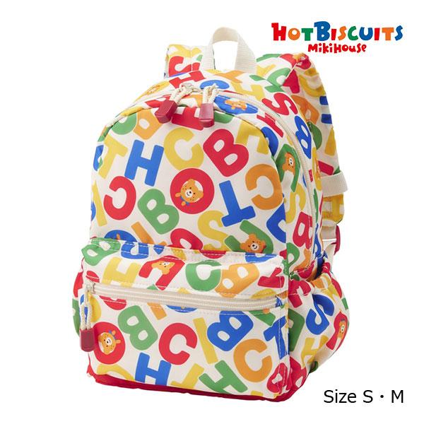 ミキハウス　ホットビスケッツ　mikihouse　ロゴ　総柄　リュック（M：10リットル）10L（鞄...