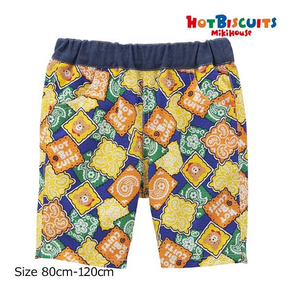 ●30％OFFセール●ミキハウス　ホットビスケッツ　mikihouse　プッチー　総柄　６分丈パンツ...