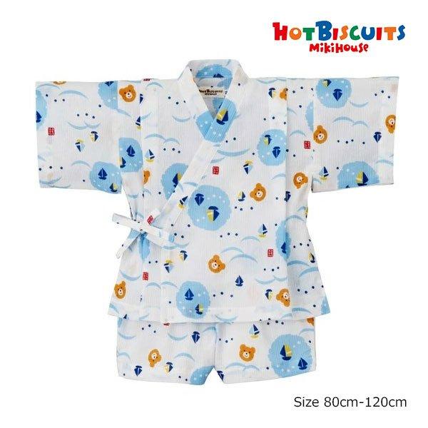 ●取り寄せ商品●ミキハウス　ホットビスケッツ　mikihouse　昆虫柄　甚平スーツ　( 90　10...
