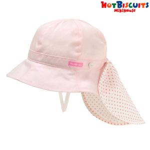 ホットビスケッツ（HOT BISCUITS）ドット柄リボン風の日よけカバー付き　ハット帽子〈SS-L（46cm-54cm）〉｜attackone