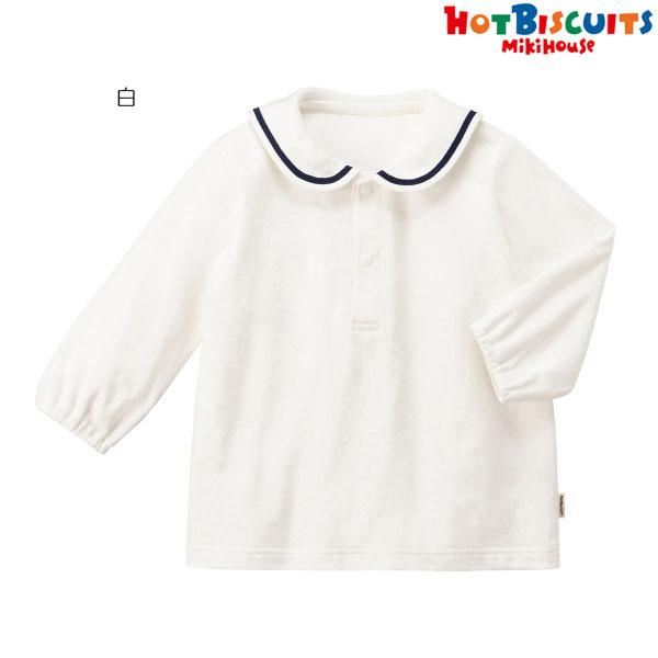 ●取り寄せ商品●ミキハウス　ホットビスケッツ　長袖Ｔシャツ(70・80・90）セーラー襟　結婚式　入...