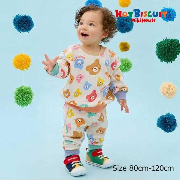 ● 取り寄せ商品●ミキハウス ホットビスケッツ mikihouse  カラフルビーンズ プリント 総...