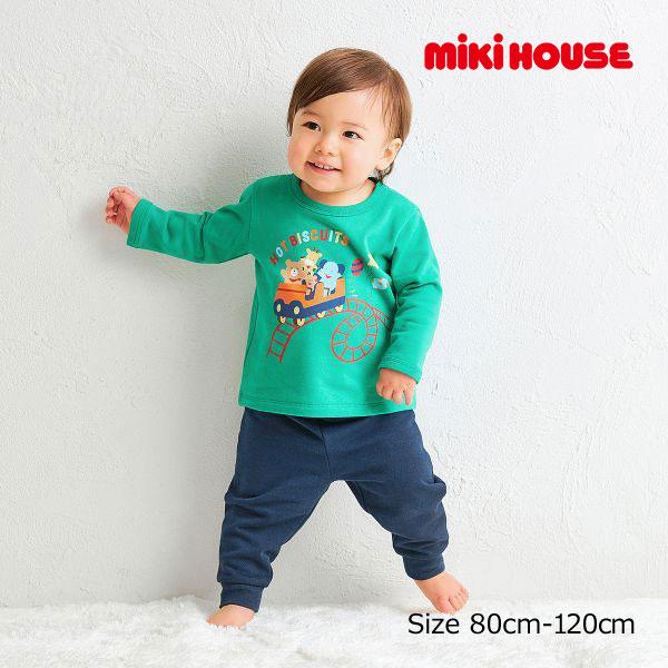 ●30％OFFセール●ミキハウス　ホットビスケッツ　mikihouse　くま　プリント　ルームウエア...