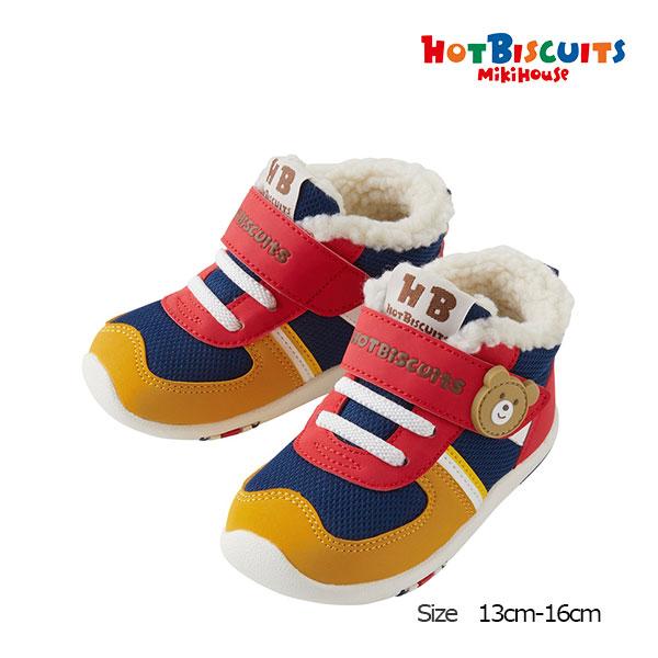 ミキハウス　ホットビスケッツ　mikihouse　ボア付き　スポーティセカンド　ベビーシューズ(13...