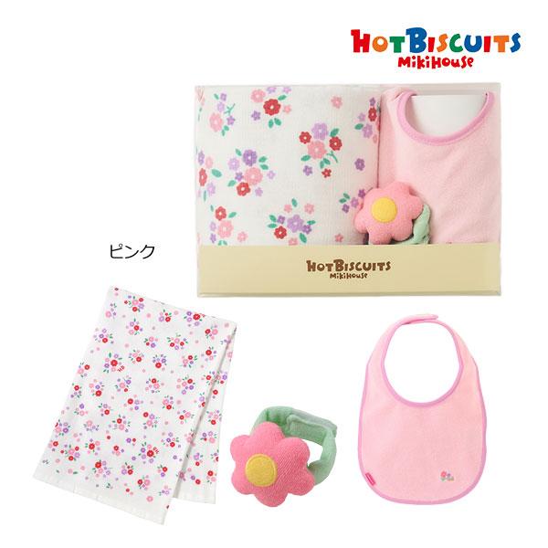 ミキハウス　ホットビスケッツ　mikihouse　おでかけスタイ　ガーゼタオル　ラトル　ベビー小物ギ...