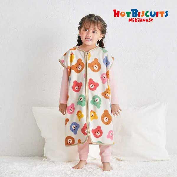 ミキハウス ホットビスケッツ mikihouse  カラフルビーンズ　フリーススリーパー( フリー ...