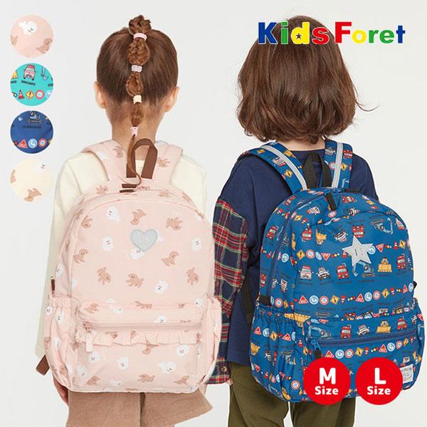 フォーレ　Kids Foret　プードル　働く車　総柄　撥水ボンディングリュック(10L・15L)1...