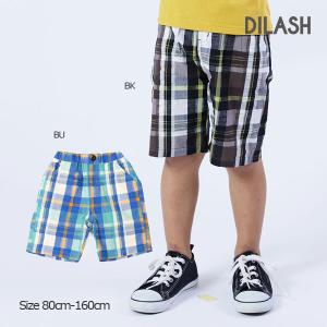 50％OFF　ディラッシュ　DILASH　先染チェック　パンツ　(5分丈)(150cm・160cm）｜attackone