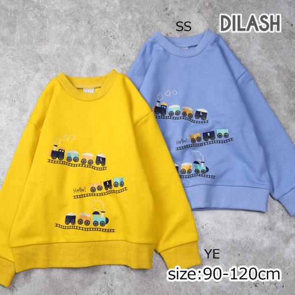 ●50％OFFセール●  ディラッシュ DILASH Hello！トレインプリントトレーナー ( 9...