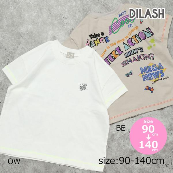 ディラッシュ DILASH バックプリント半袖Tシャツ ( 90 100 110 120 130 1...