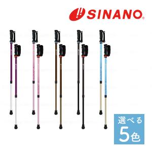 ウォーキングポール 高齢者 シナノ あんしん2本杖  選べる5色