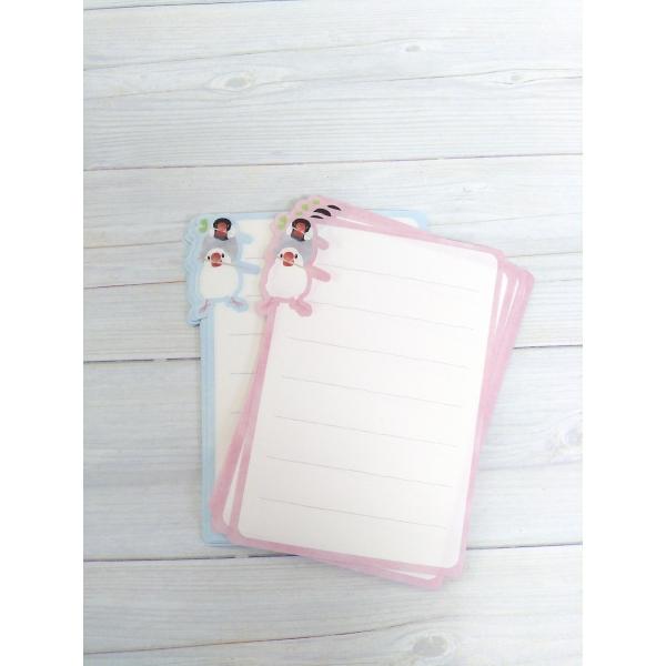 補充用★文鳥さんメモ紙（豆苗と楊枝大好きバージョン）