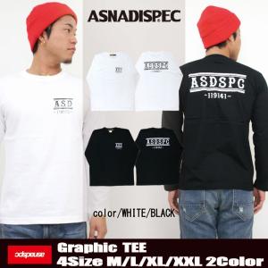 ロンT ストリート ブランド メンズ 長袖 Tシャツ プリント ASNADISPEC アスナディスペック ロゴ 大きいサイズ 春 ファッション｜attention-store