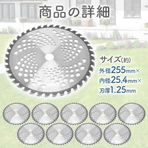 チップソー 替刃 255mm 40枚刃 10枚...の詳細画像3