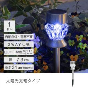 ガーデンライト LEDライト 埋め込み LED おしゃれ 明るい ポールライト ソーラーライト 屋外 ソーラー カラフル 夜間自動点灯 DS-171｜attention8-25