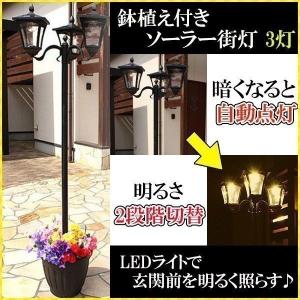 街灯 おしゃれ ソーラー LED 屋外 庭 ポールライト