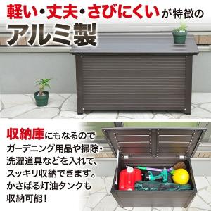 物置 屋外収納庫 アルミ ベンチストッカー さ...の詳細画像1