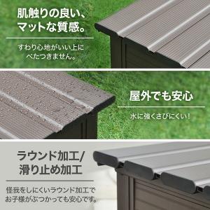 物置 屋外収納庫 アルミ ベンチストッカー さ...の詳細画像3