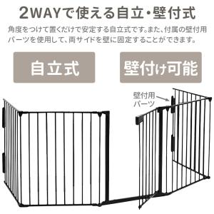 ペットゲート ペットフェンス ドア付き 折りた...の詳細画像3