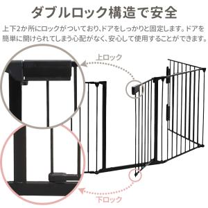 ペットゲート ペットフェンス ドア付き 折りた...の詳細画像4
