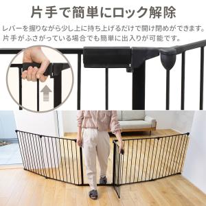 ペットゲート ペットフェンス ドア付き 折りた...の詳細画像5