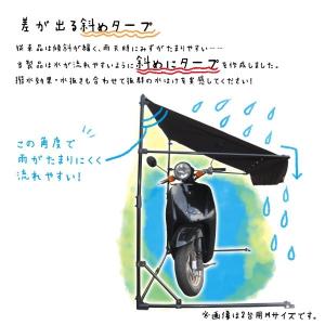 サイクルガレージ 3台 自転車置き場 テント ...の詳細画像4