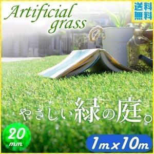 人工芝 ロール 庭 DIY 1m×10m 毛足20mm u字ピン 22本 マット