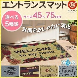 玄関マット 屋外 45×75cm 北欧 ドアマット 泥落とし