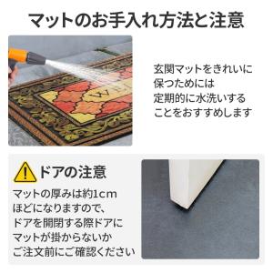 玄関マット 屋外 北欧 屋外用 大判 60×9...の詳細画像4