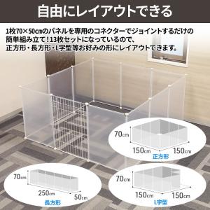 ペットフェンス ドア付き 13枚 70×50c...の詳細画像1