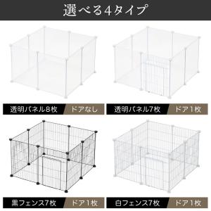 ペットサークル 犬用 ペットフェンス ドア付き...の詳細画像1