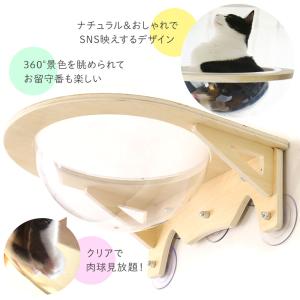 猫 ハンモック 吸盤式 窓 猫ベッド 木製 宇...の詳細画像1