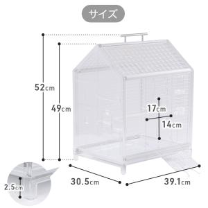 鳥かご ケージ クリア おしゃれ 鳥籠 鳥小屋...の詳細画像2