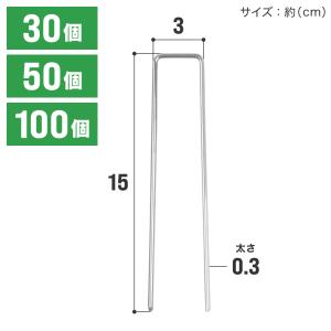 防草シート ピン 15cm 30cm 30本 ...の詳細画像1