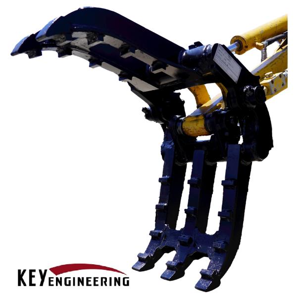 2点止式 機械式フォーク「型式KF-10X」0.5〜1.2tショベルクラス 2点止式 キーエンジニア...