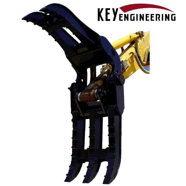 最新型 2点止式 機械式フォーク「型式KF-70X4」6〜7ｔショベルクラス 2点止式 キーエンジニ...