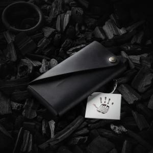 420 リトアニア Crazy Horse Craft ミニマリスティックレザーPhoneケース/wallet Carbon Black｜atticzakka