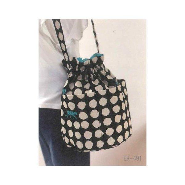 エチノの型紙（パターン）【丸底ショルダーバッグ】型紙・実物大型紙とレシピ入り♪古家悦子さんデザイン/...