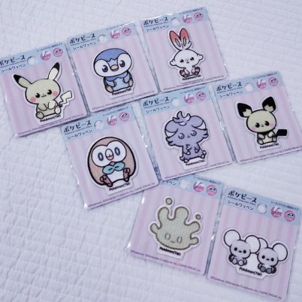 【ポケピース】（ポケモン）刺しゅうシールワッペン/シール＆アイロン両用タイプ/入園入学/ポケットモン...
