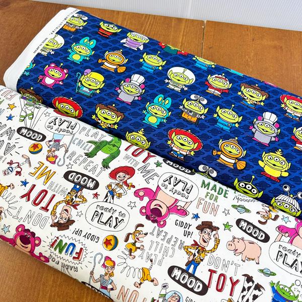 ●ディズニーキャラクターオックス生地/ トイ・ストーリー柄とエイリアン柄の生地/2024BTSシリー...