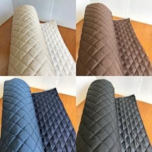 無地ナイロンキルティング生地/ワッフルナイロンキルト/撥水加工ナイロンオックス生地のキルトです
