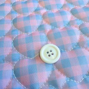 ●リバーシブルチェックハートキルティング生地/...の詳細画像5