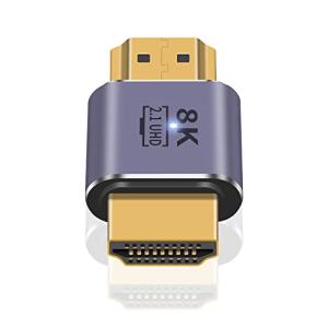 Poyiccot 8K HDMI オスオスアダプタ、HDMI 変換アダプタ 8K 、48Gbps 超高速 HDM