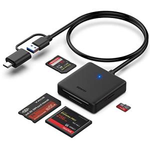 BENFEI SDメモリカードリーダー, USB Type-C/Type-A接続対応 4in1 SD/TF(Micro S